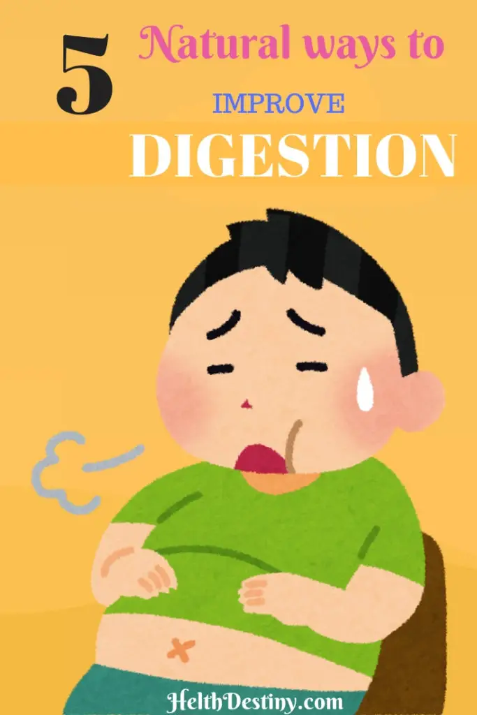 Pinterest Pin for Natural ways to Improve Digestion- HelthDestiny
