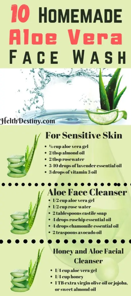 Aloe vera face wash DIY 